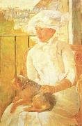 Mary Cassatt Woman with Dog  ghgh oil painting artist